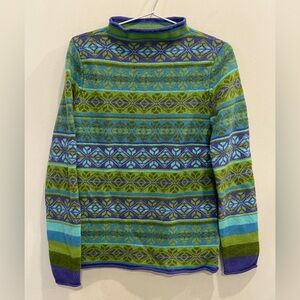 Jones NY Sport Petite Wool Norwegian Style Wool Sweater